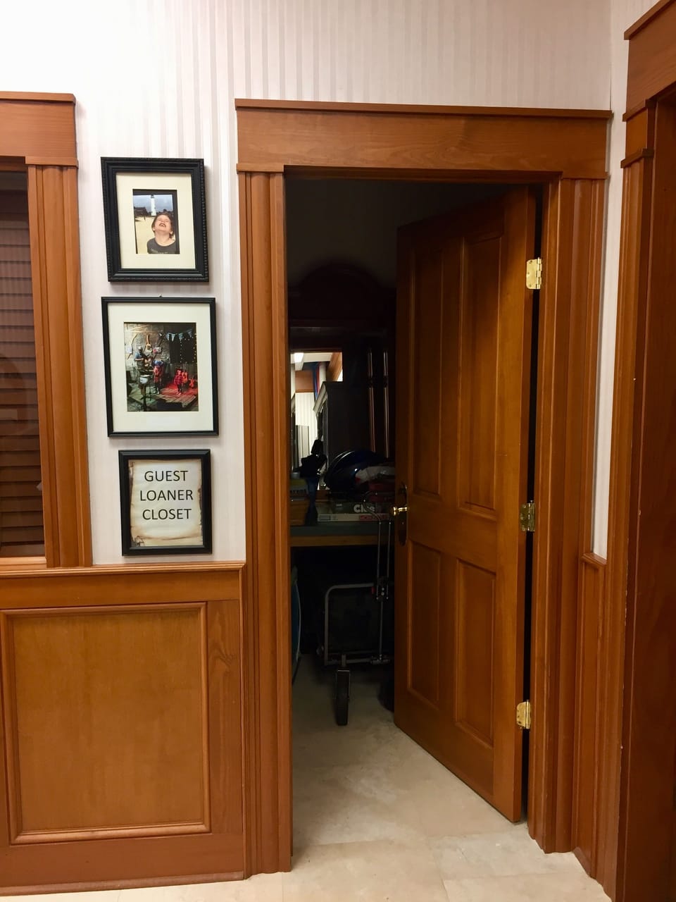 Loaner closet in Hospitality Lobby.  A great assortment of things.