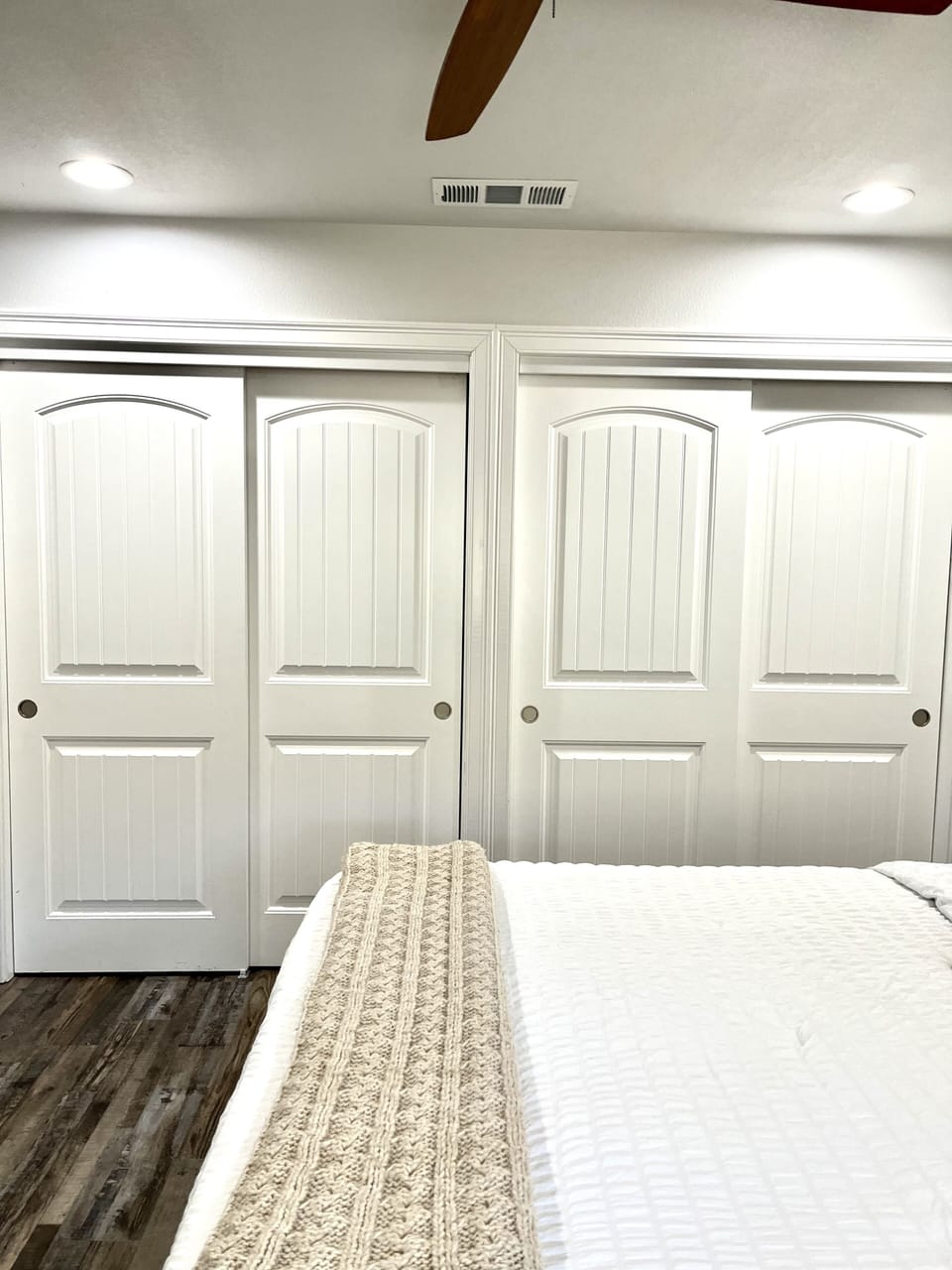 Closets in guest bedroom 