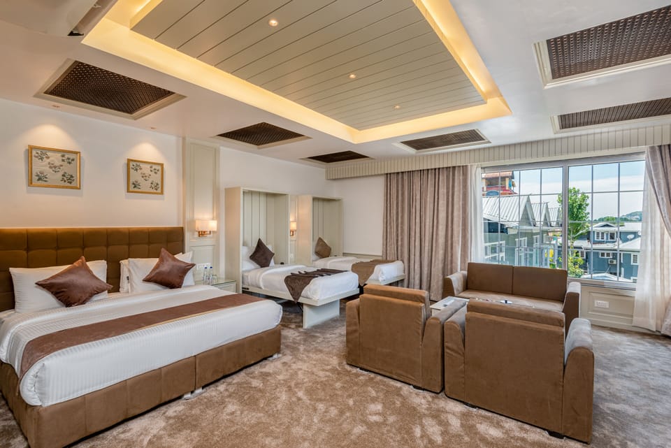 Luxury Family Studio | Egyptian cotton sheets, premium bedding, down comforters, in-room safe