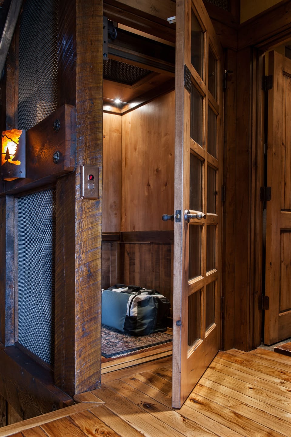 Elevator with exposed shaft-way