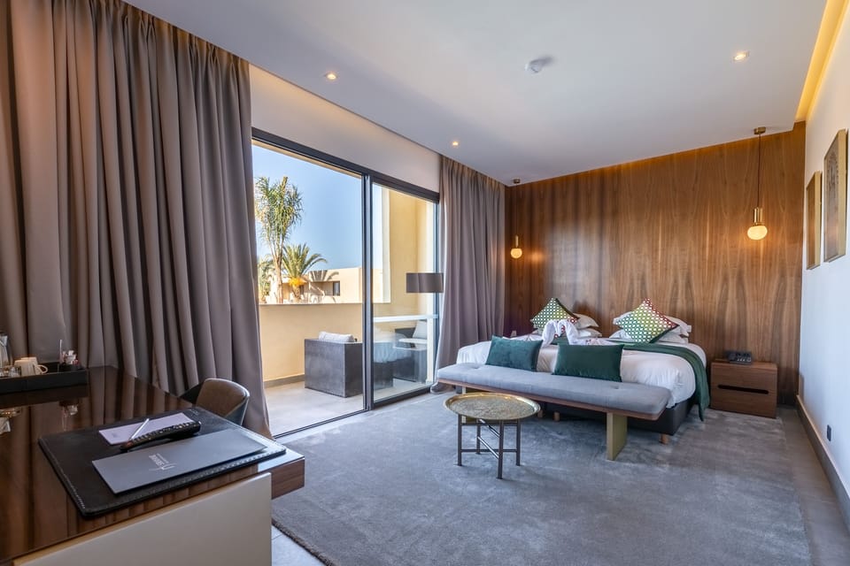 Suite With Private Terrace And Pool View | Egyptian cotton sheets, premium bedding, down comforters, pillowtop beds