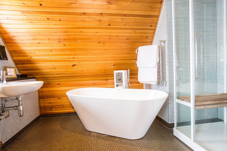 Exclusive Suite | Bathroom | Shower, hair dryer, towels