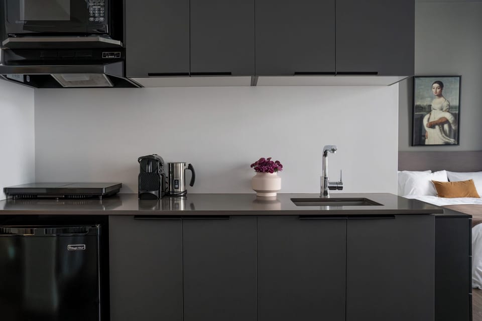 203 (Stairs Only) | Private kitchen | Espresso maker, coffee/tea maker, electric kettle