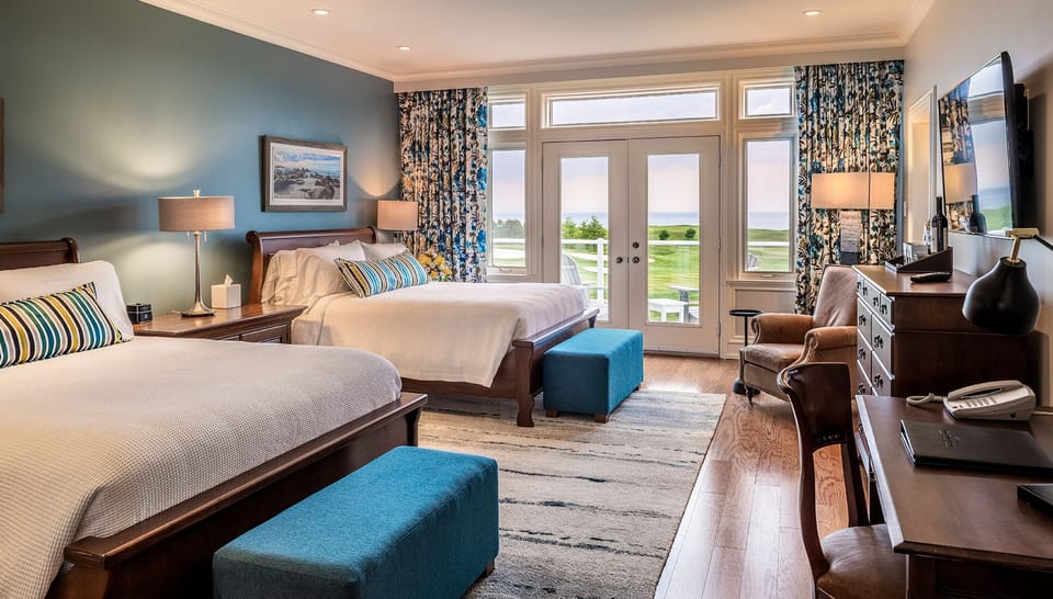 Studio Suite, 2 Queen Beds | Premium bedding, down comforters, pillowtop beds, minibar