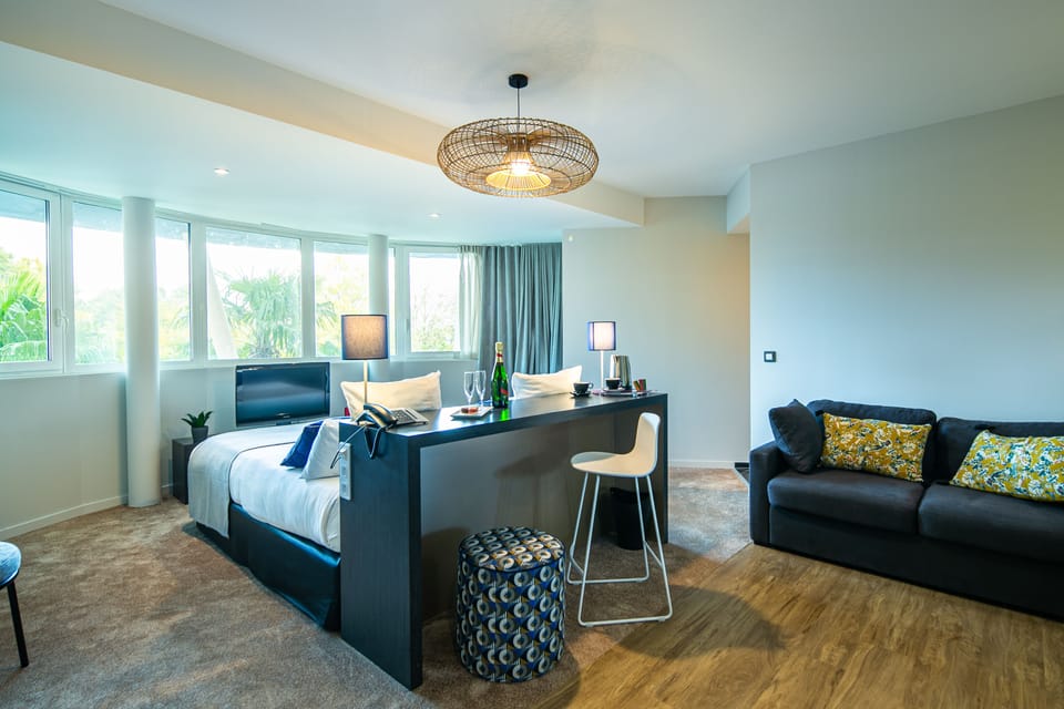 Club Double Room | Premium bedding, blackout drapes, soundproofing, iron/ironing board