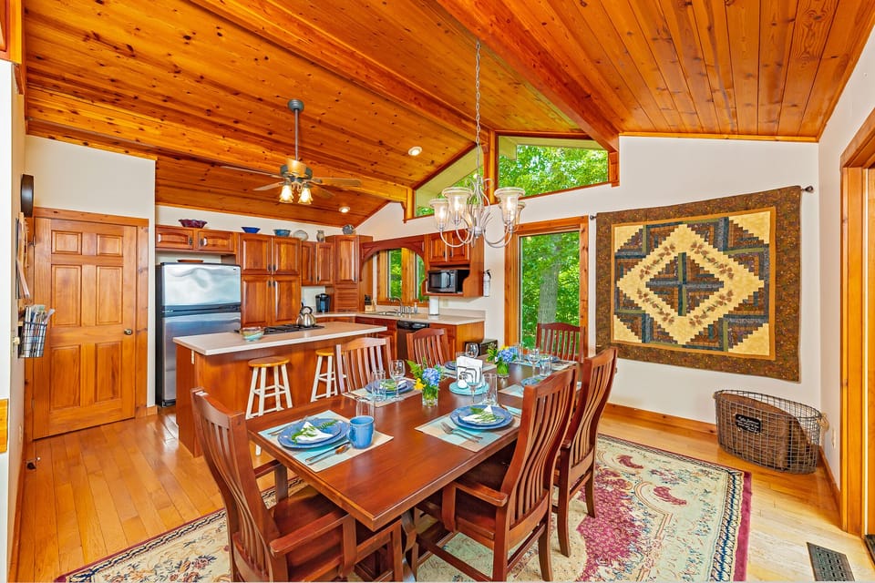 dining area and kitchen