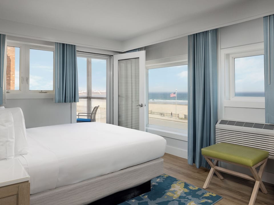 Ashworth Ocean Front, 1 King Bed, Balcony | Premium bedding, individually furnished, blackout drapes