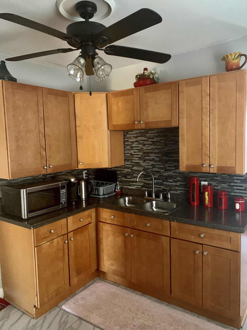 Kitchen with all cooking & serving needs.
