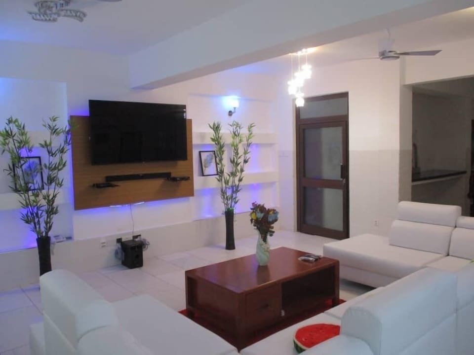 Luxury Apartment | Living room | 43-inch LED TV with satellite channels, TV