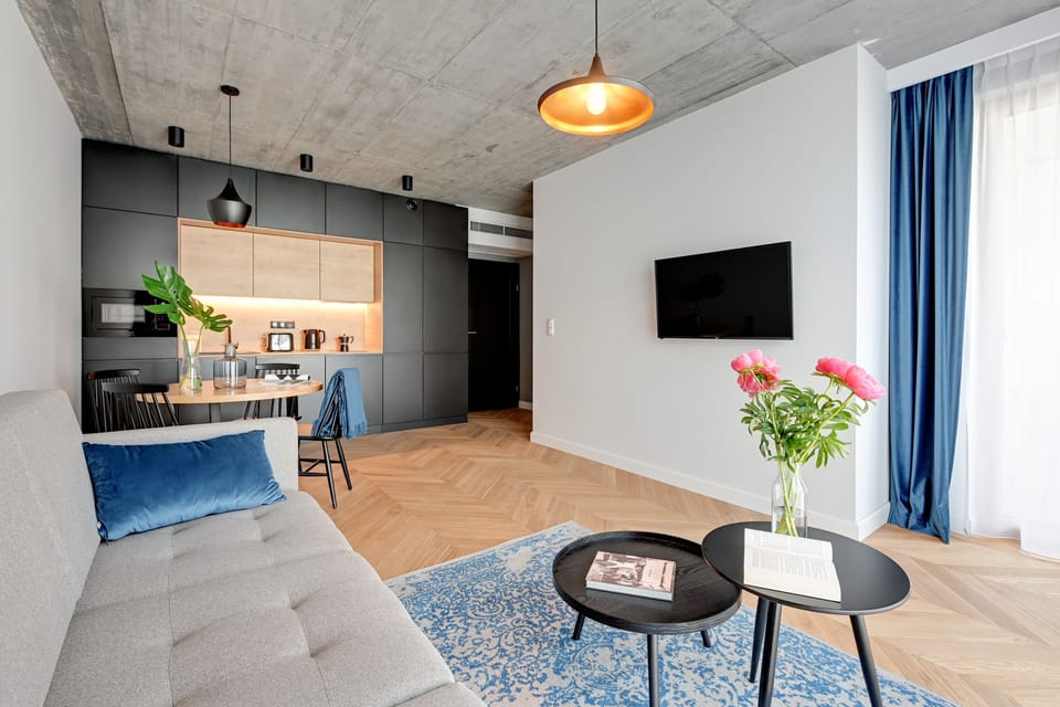 Family Apartment, 1 Bedroom | Living area | Flat-screen TV