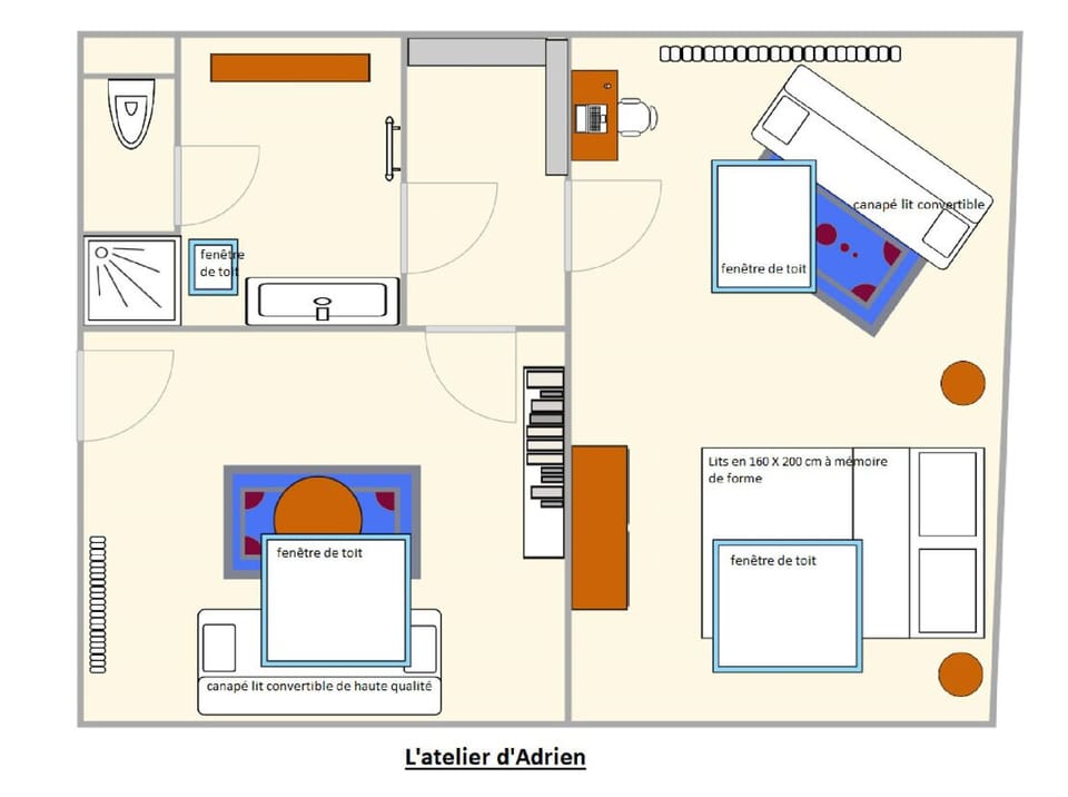 Superior Suite, Private Bathroom (L'atelier d'Adrien) | Floor plan