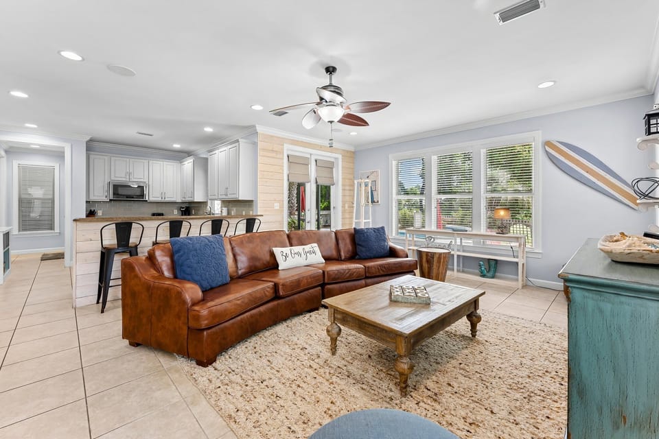 Open Concept Living Room & Kitchen