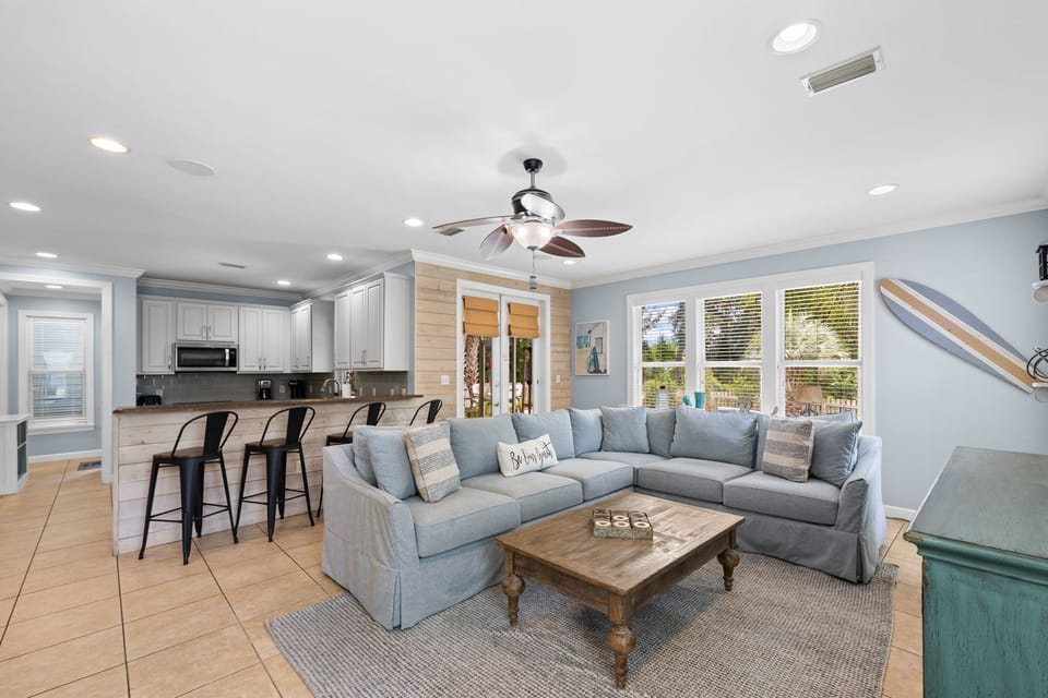 Open Concept Living Room & Kitchen