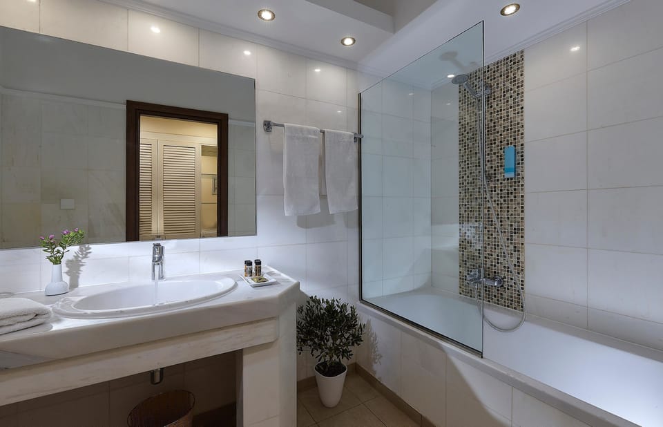 Free toiletries, hair dryer, slippers, towels