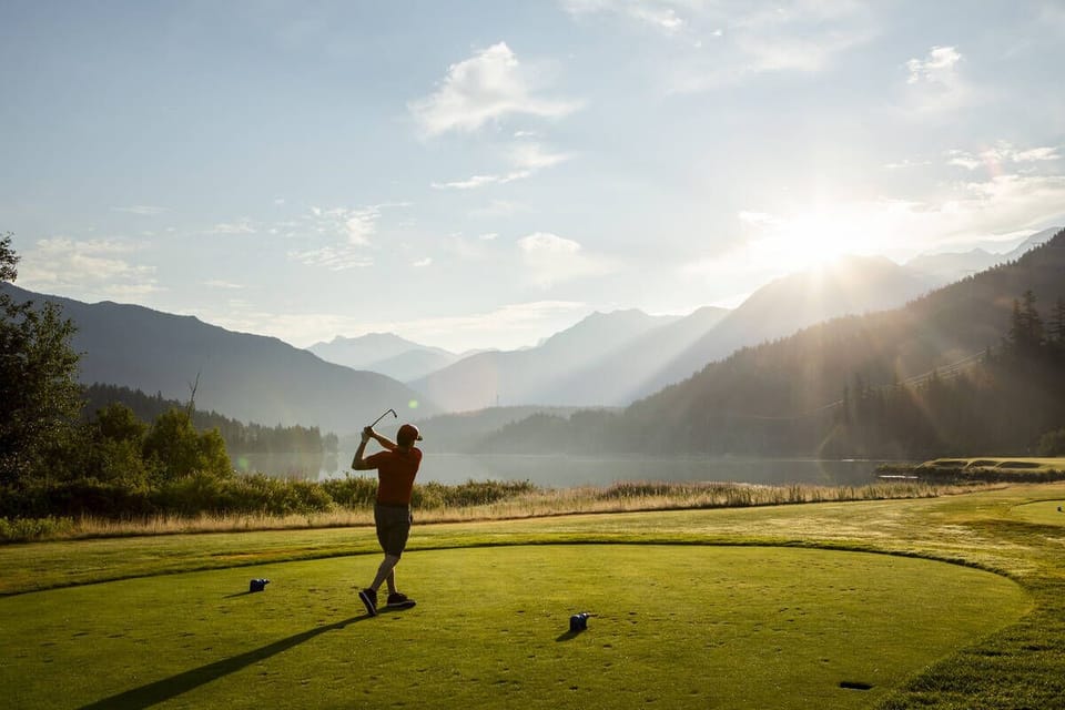 - Stunning golf course surrounded by mountains and pine forest views  
- Ideal for a relaxing day in nature near Whistler’s peaceful landscapes  
- Breathe in crisp alpine air while enjoying a round of mountain golf  