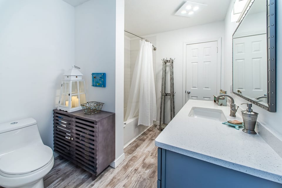 Beautiful bathroom with vanity