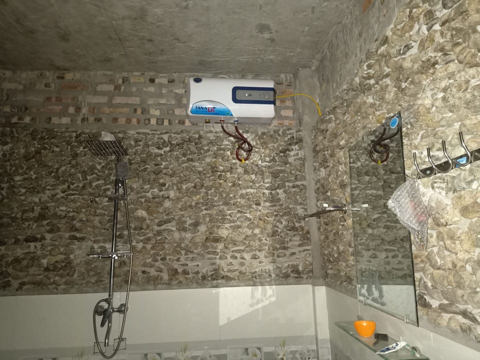 Standard Double Room (Mattress Only) | Bathroom | Shower, bathrobes, slippers, bidet