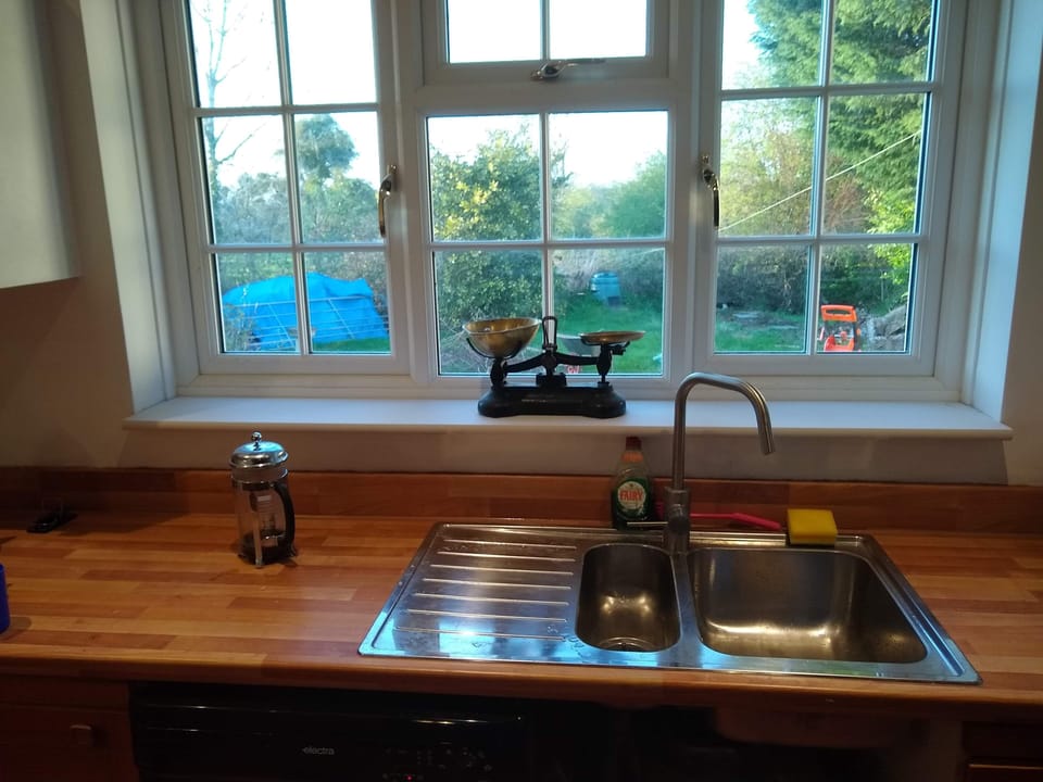 Kitchen and back garden