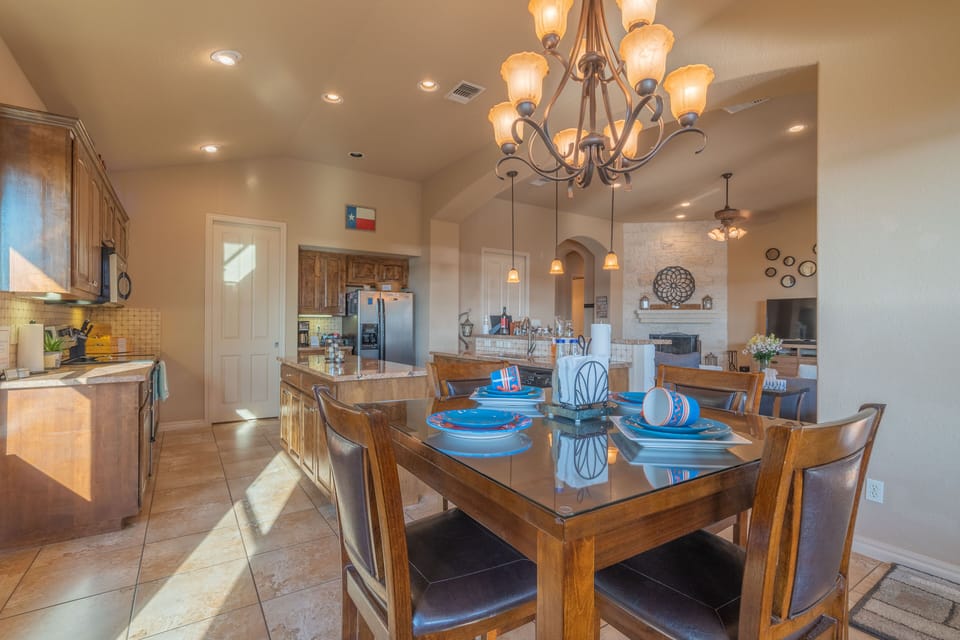 This kitchen is FULLY stocked with almost every appliance, utensil or essentials