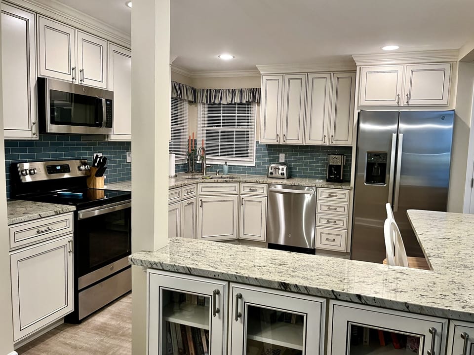 Kitchen with all new stainless steel appliances
