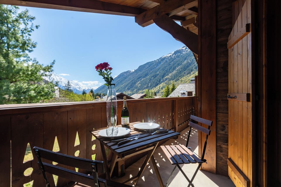 Fabulous view of Mont Blanc from the balcony