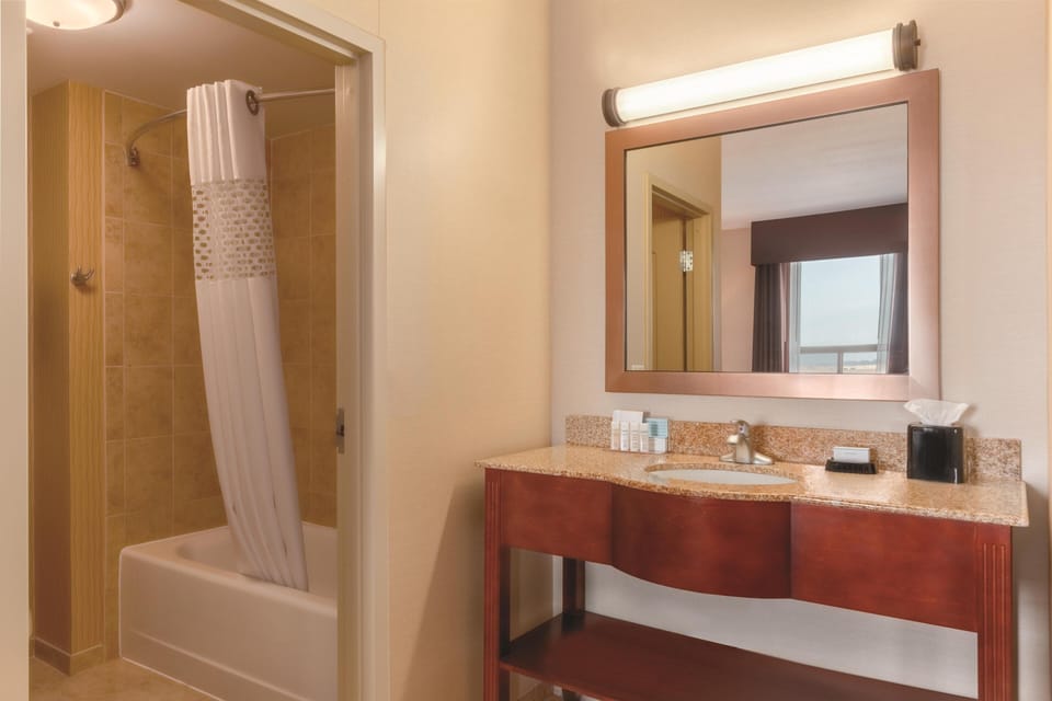 King Studio Suite | Bathroom | Shower, free toiletries, hair dryer, towels