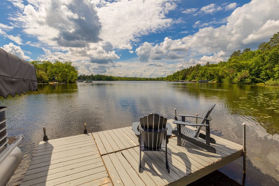 Great swimming off dock.