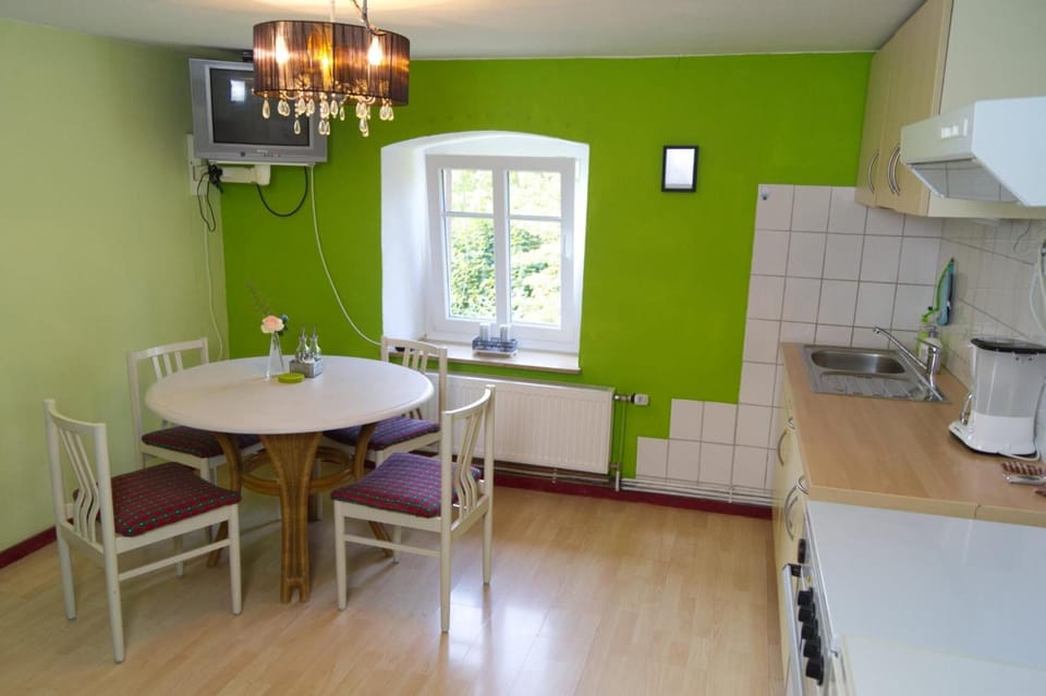 Fridge, oven, stovetop, coffee/tea maker
