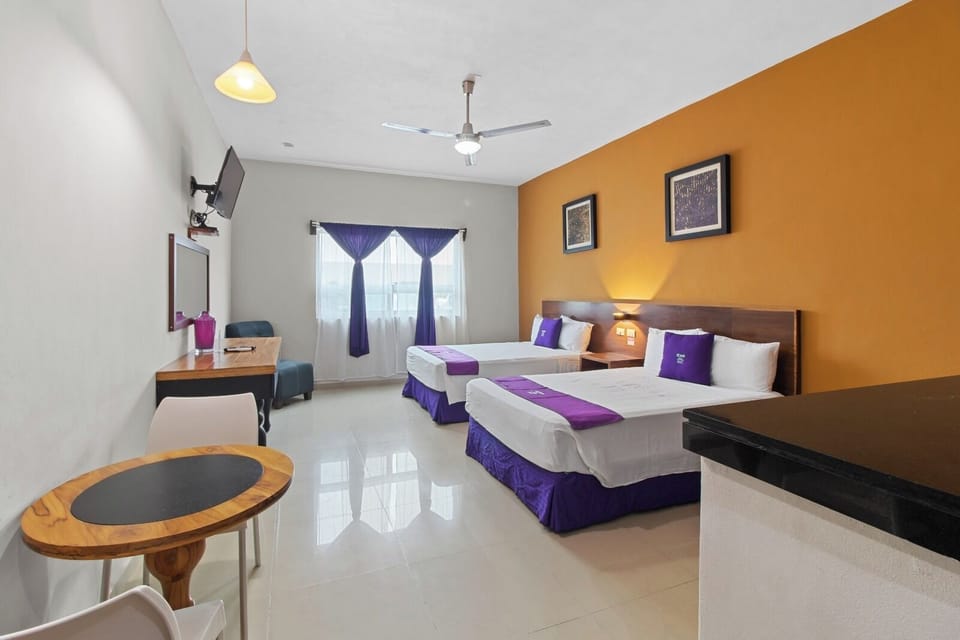 Double Room, 2 Double Beds | In-room safe, desk, WiFi (free), bed sheets