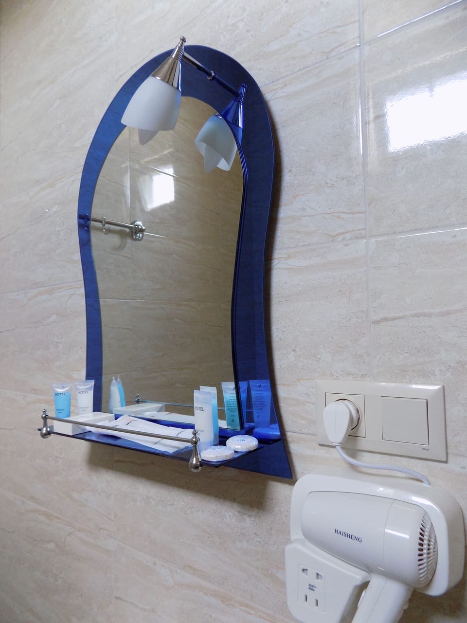 Shower, free toiletries, hair dryer, bathrobes