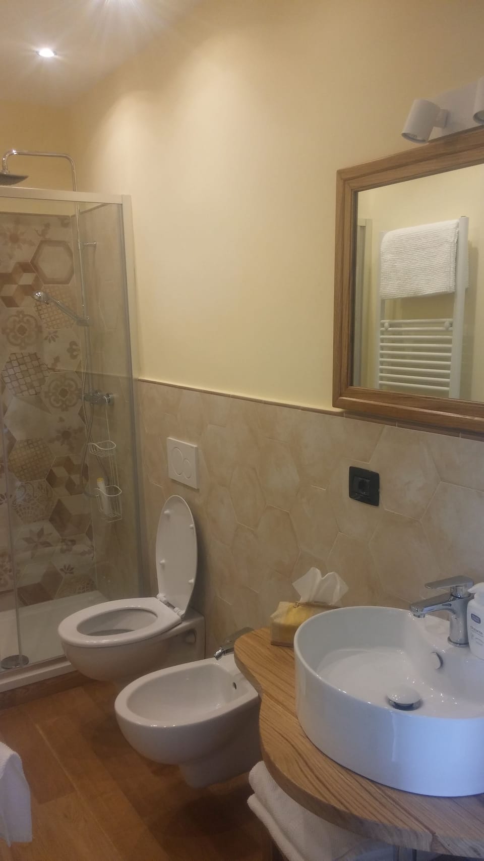 Classic Double Room, Garden View | Bathroom | Shower, free toiletries, bidet, towels