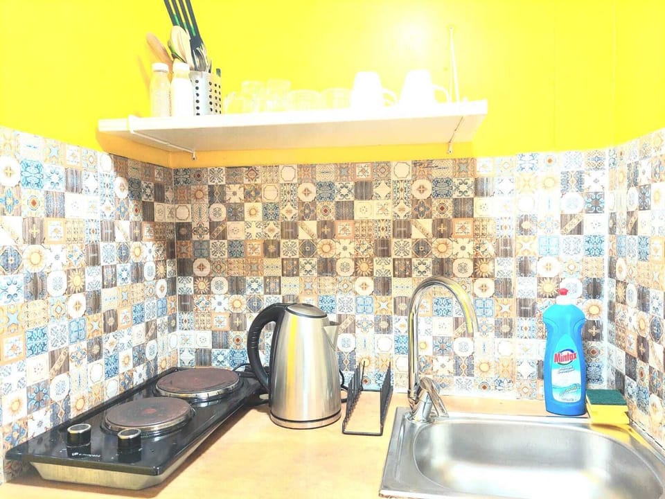 Deluxe Studio Suite, 2 Bedrooms, Kitchen, City View | Private kitchen | Fridge, electric kettle, cookware/dishes/utensils, cleaning supplies