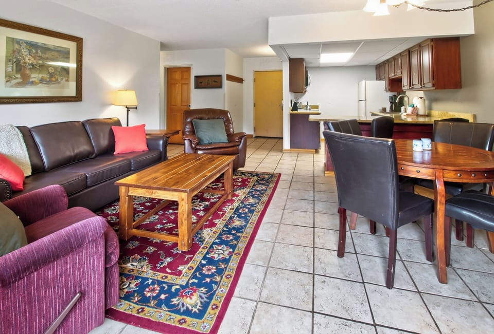 Living Room and Kitchen.