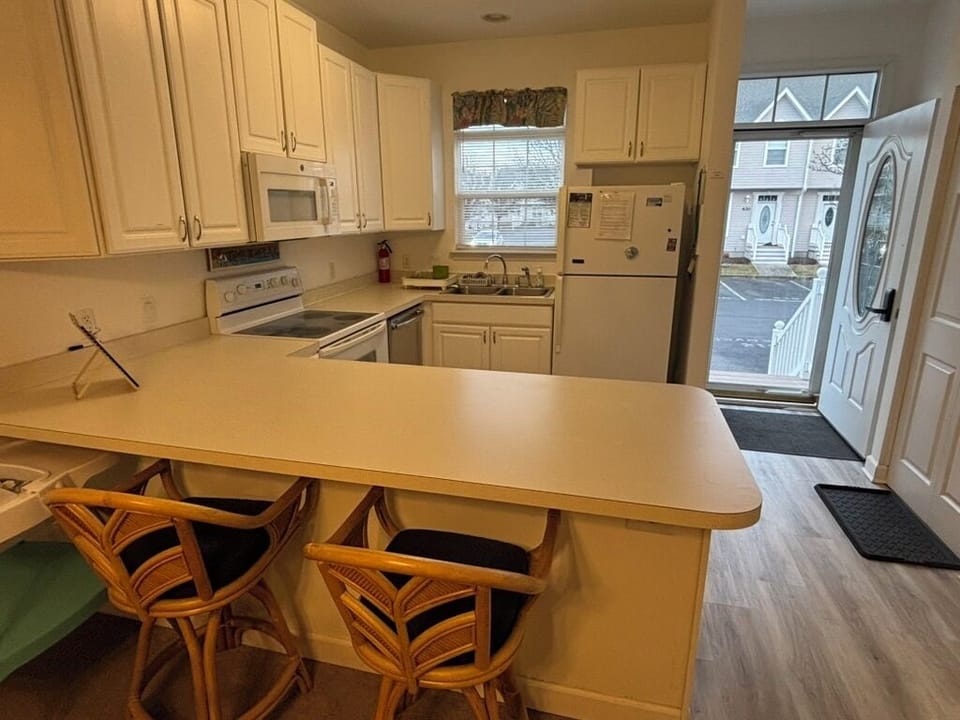 Kitchen - Outside the door is parking spot
