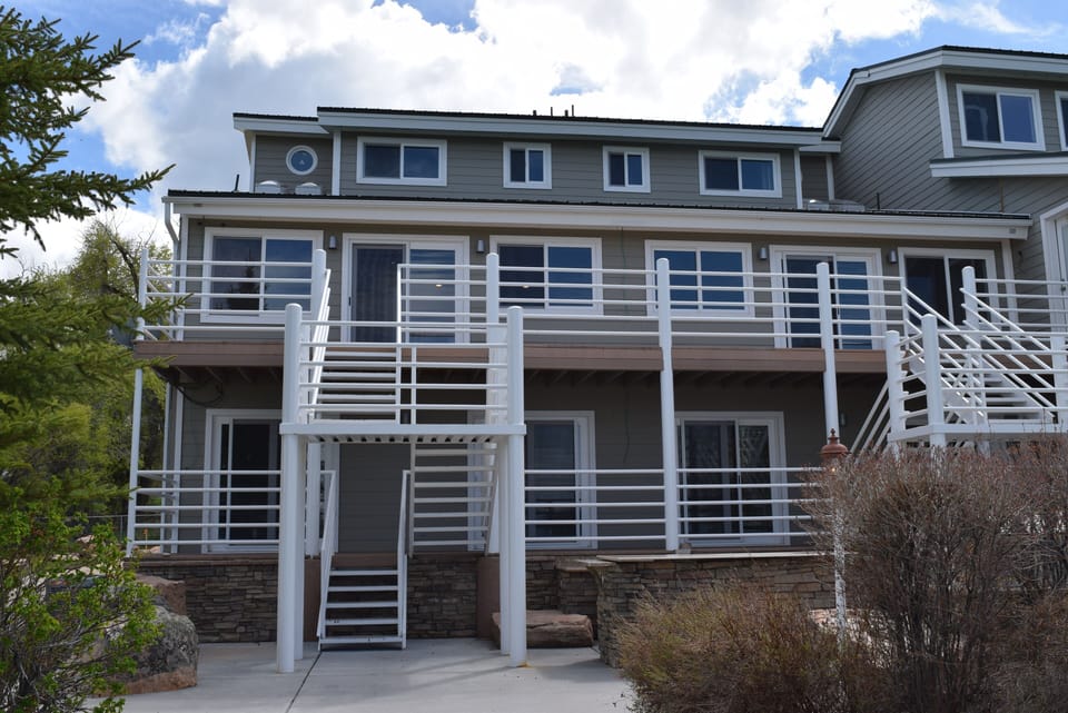 Two decks and patio