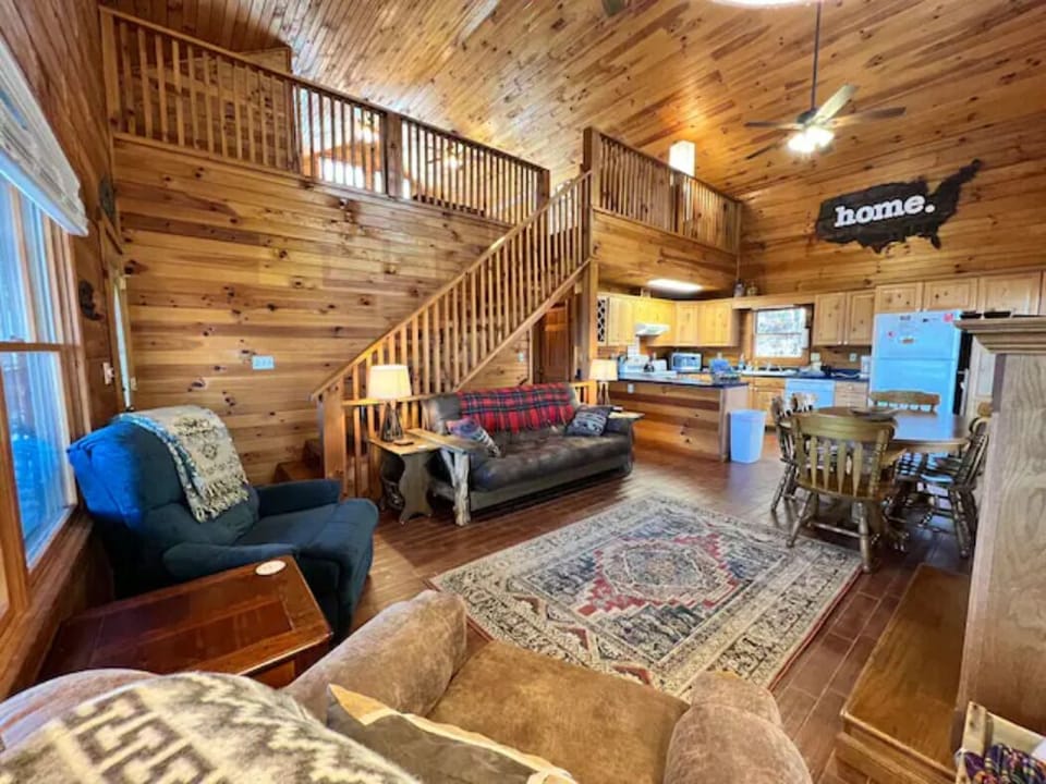 Comfy and open living room with Gas Fire Place for maximum coziness