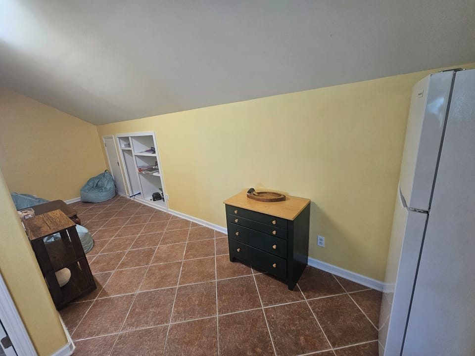 Upstairs Hide-a-way with refrigerator