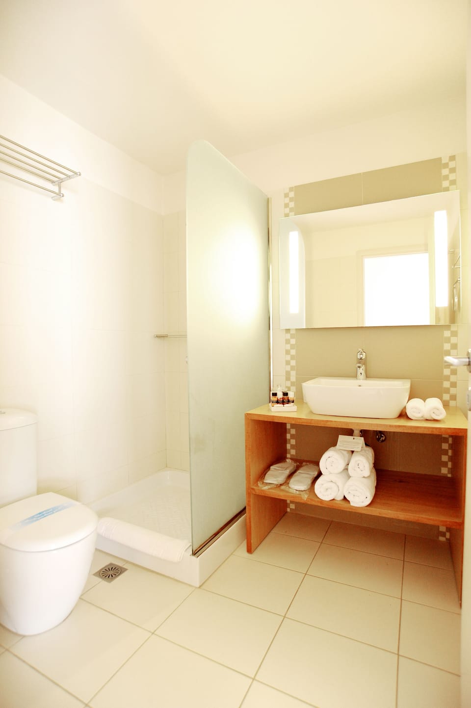 Jetted tub, hydromassage showerhead, designer toiletries, hair dryer