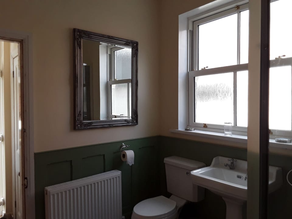 King Room & Shared Bathroom | Bathroom | Shower, towels, soap, toilet paper