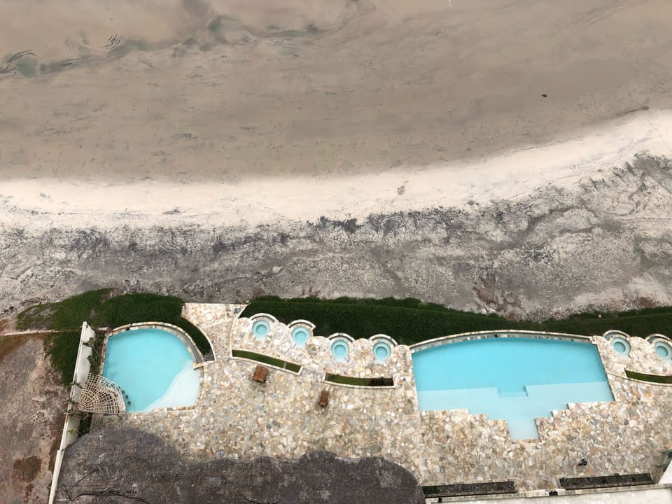 Pool view from balcony 