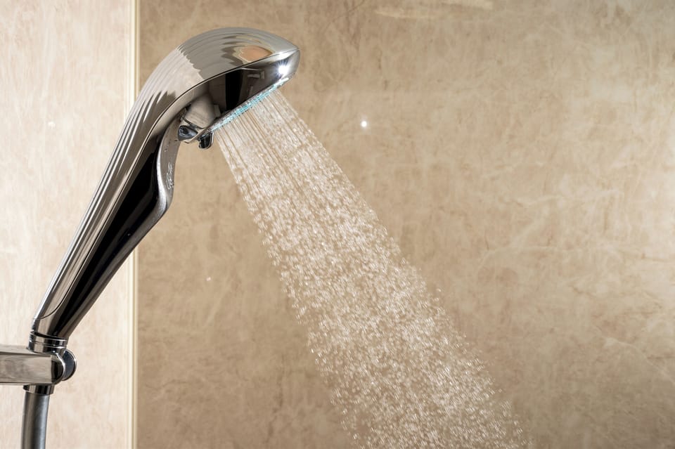 NEW Deluxe Twin (Non-smoking) | Bathroom | Shower, free toiletries, hair dryer, slippers