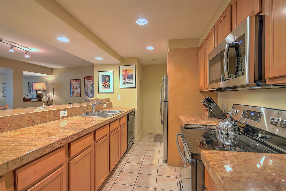 Kitchen with stainless appliances