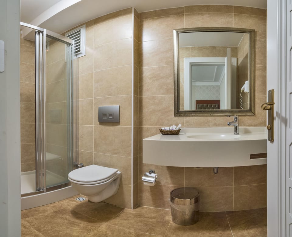 Triple Room | Bathroom | Shower, free toiletries, hair dryer, slippers