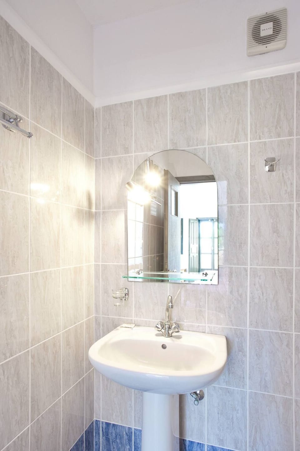 Triple Room with Sea/Garden View | Bathroom | Hair dryer, towels, soap, shampoo