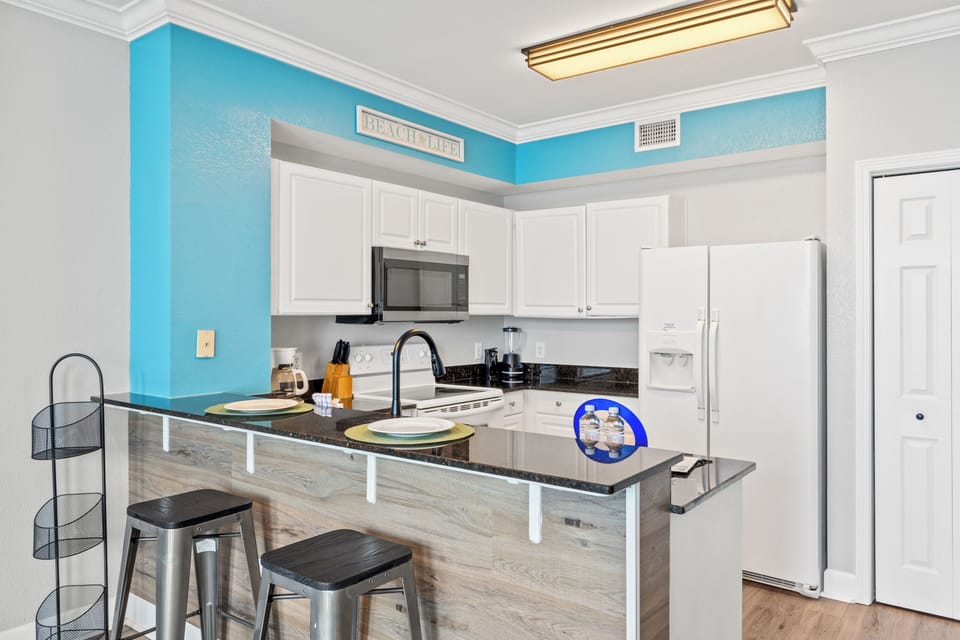 Full Size Kitchen with Bar Seating