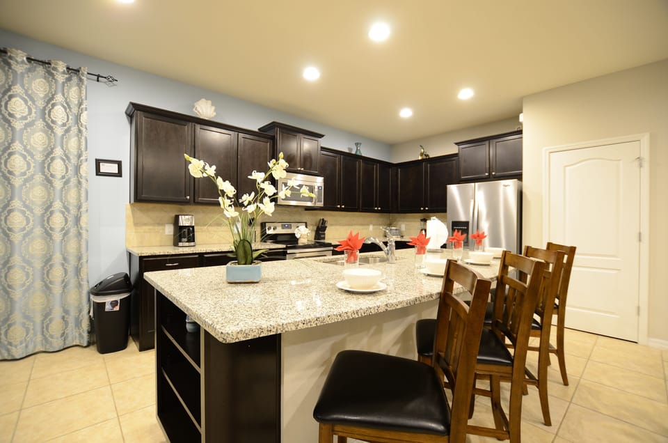 Fully equipped kitchen,,We provide 2 refrigerators for this big house