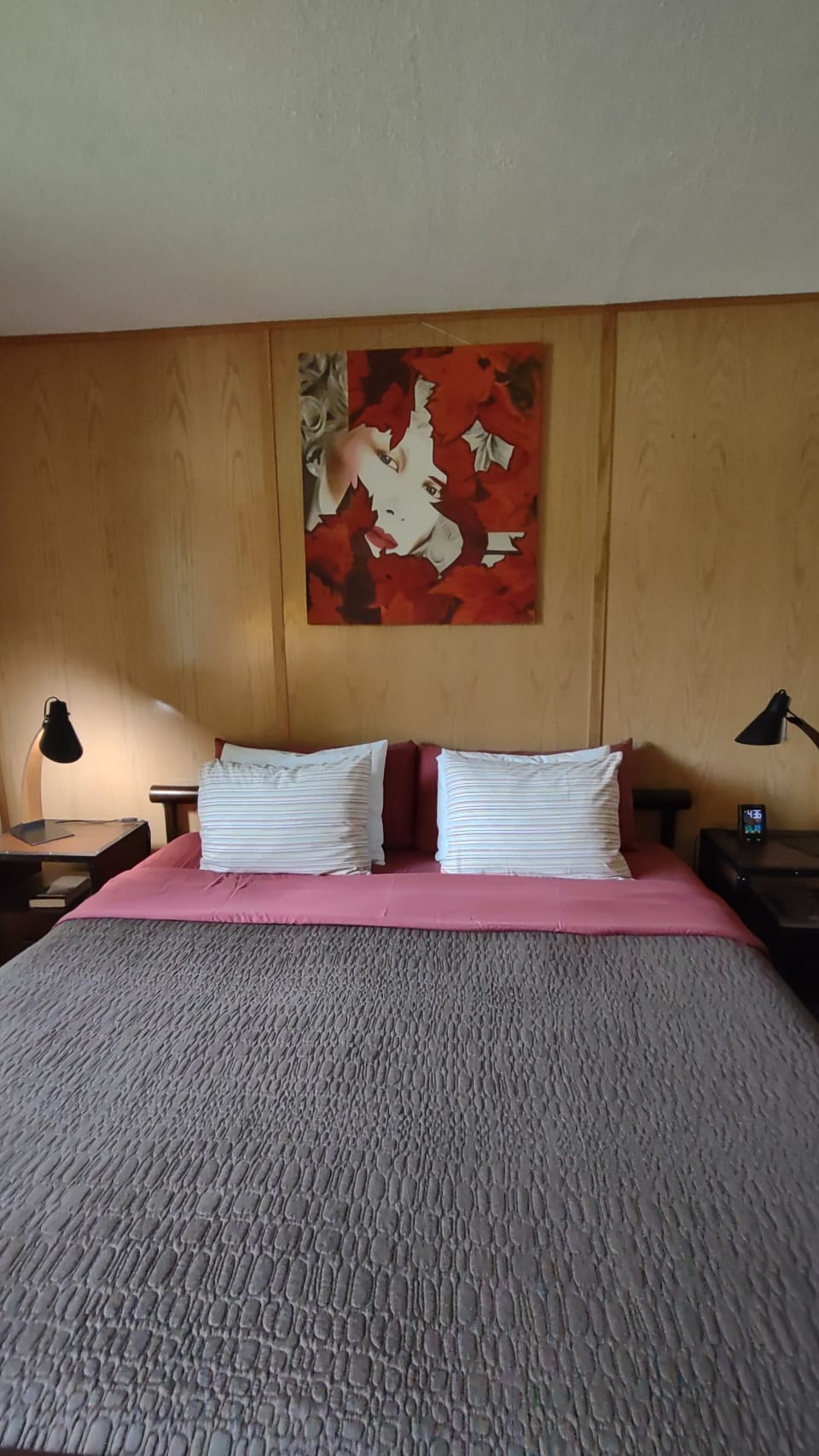 Your king bed and wall art