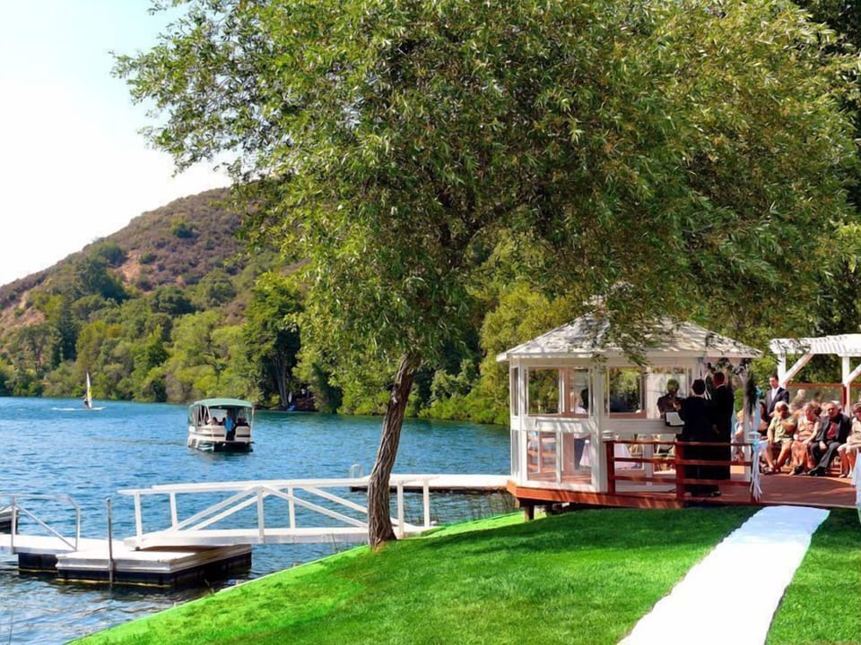Outdoor wedding area