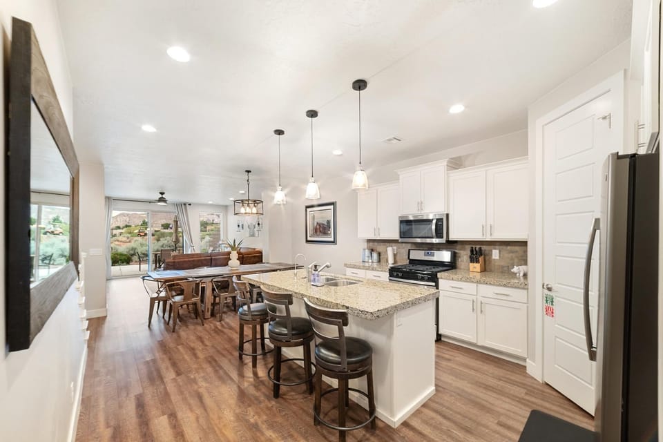 House, Multiple Beds (A Gathering Place) | Private kitchen | Fridge, microwave, oven, stovetop