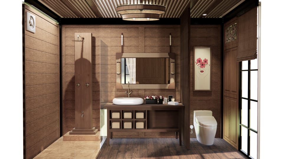 Luxury Loft | Bathroom | Shower, rainfall showerhead, free toiletries, hair dryer